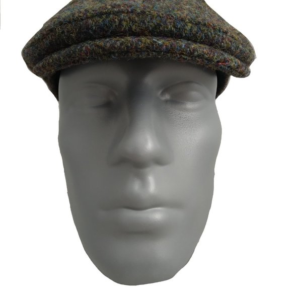 Hartside HS14 Scottish Highland Harris Tweed® Flat in Forest Green - CHOOSE SIZE - Picture 4 of 11